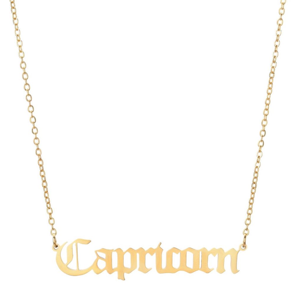 18K Gold Plated Capricorn Zodiac Necklace